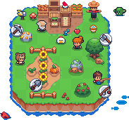 FarmLand web3 farming game map — player island on Polygon blockchain